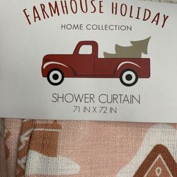Christmas Gingerbread House Shower Curtain