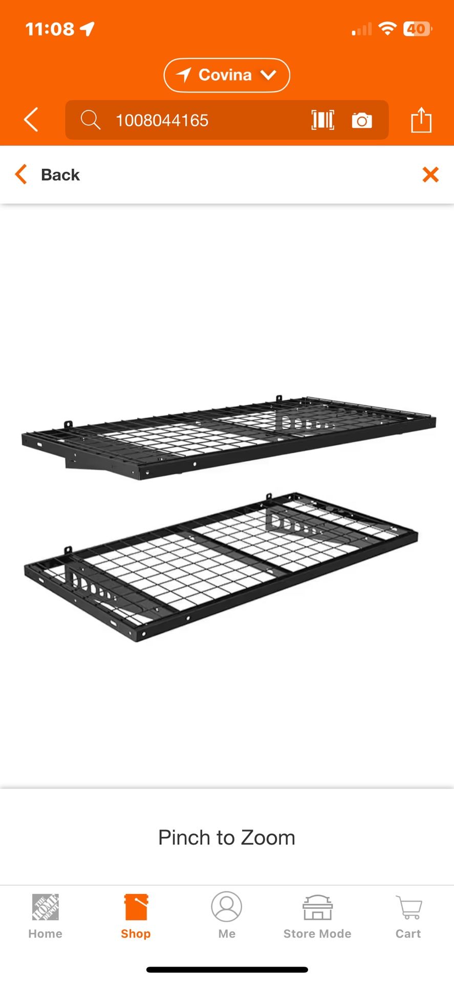 FLEXIMOUNTS 24 in. x 48 in. Heavy Duty Wall Shelf with Brackets in Black