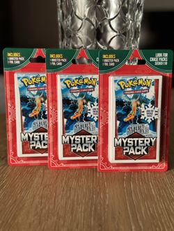 2025 Pokémon Mystery Pack Sealed Seeded 1:10. EX Crystal Guardians/Vintage Packs Lot Of 3