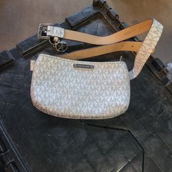 Michael Kors Adjustable Silver Belt Waist Bag