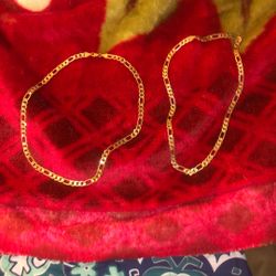 Two Gold Chains New.