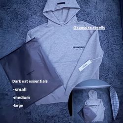 Dark Oat Essentials Hoodie 