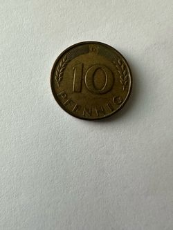 Vintage German 10 Pfennig Coins Collection - Lot of 5 (1(contact info removed))