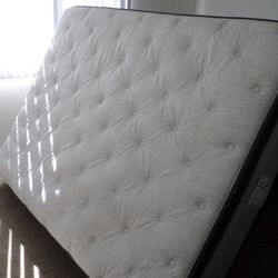 SEALY Plush Euro Pillowtop Queen Size Mattress, Base & Frame