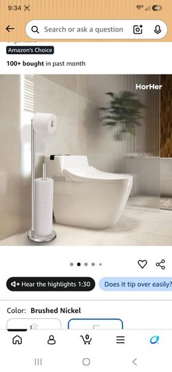 Brushed Nickel Toilet Paper Stand