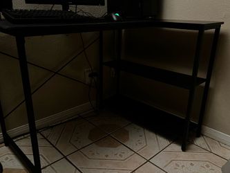 L Desk w/ shelves