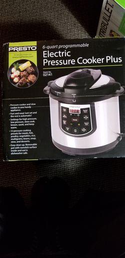 6-quart Programmable Electric Pressure Cooker Plus