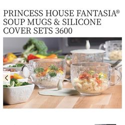 Princess house tazas  todo diferente precio no tapaderas de silicone