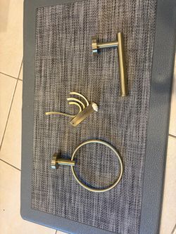Brass bathroom fixtures