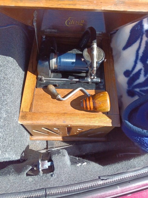 1915 Thomas Edison Blue Amberol Cylinder Player 