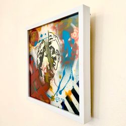Original Painting Acrylic On Canvas Resin 