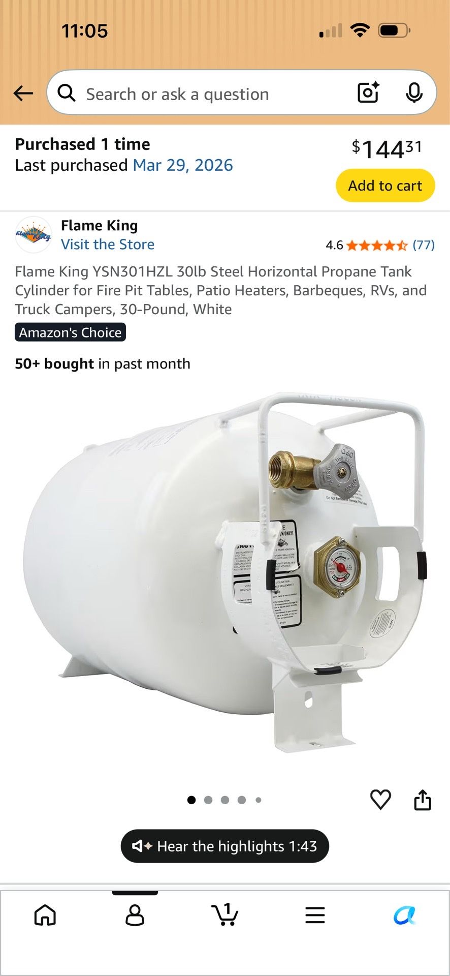 Propane tank