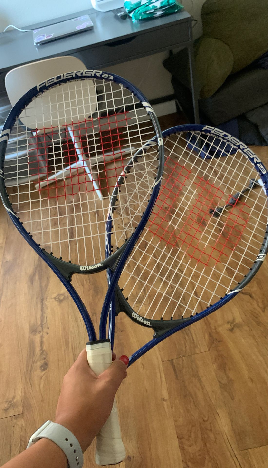 21” junior tennis rackets (2)