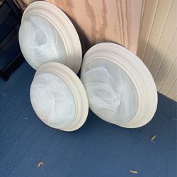 2 large and 1 medium light fixtures. $60or Best Offer!