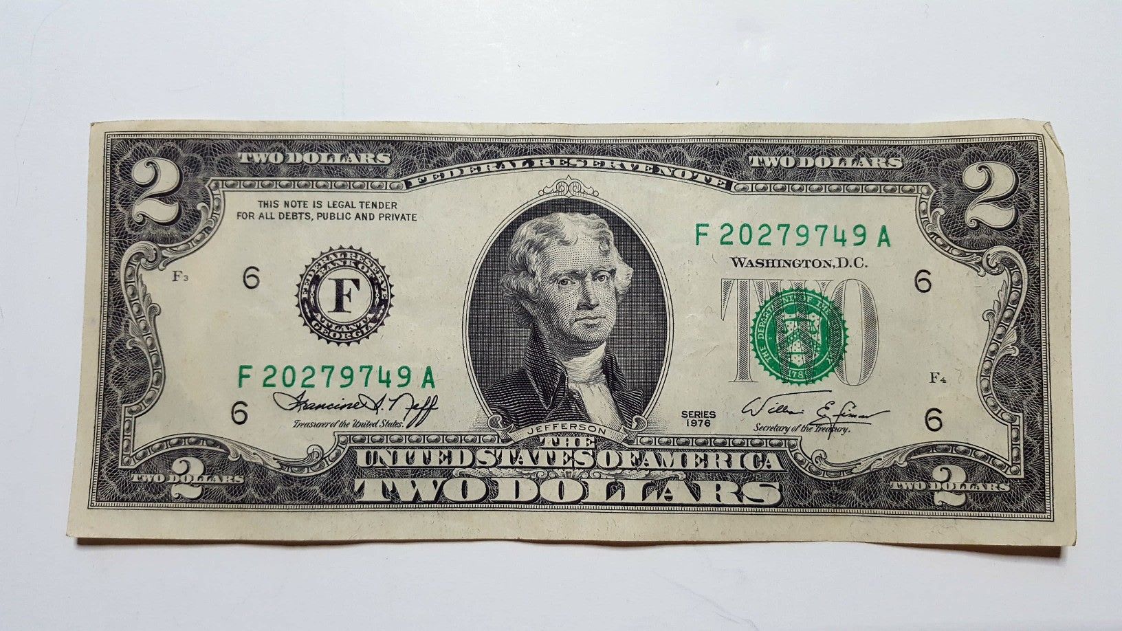 Yes, it's a TWO-DOLLAR BILL!