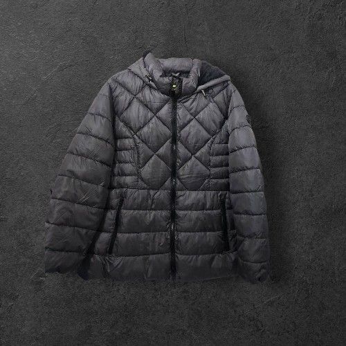 Hooded GRAY PLUS PUFFER COAT