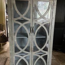 Farm House Distressed Cabinet 4 Shelves
