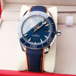 Men's automatic mechanical watch, 41 mm, quarter orange, brand new with box