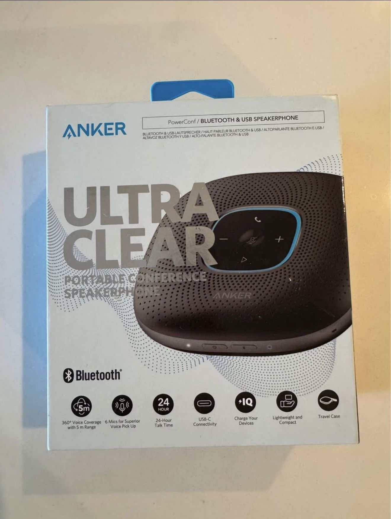 Anker PowerConf Bluetooth Speakerphone USB-C AUX NEW