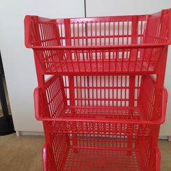 Stackable Baskets for Office, Kitchen, Kid's Room