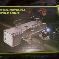 4 In 1 Multifunctional Bike Light,horn,backlight,phone Holder