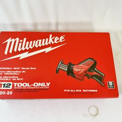 Milwaukee 2420-20 M12 12-Volt Lithium-Ion HACKZALL Cordless Reciprocating Saw (Tool-Only)