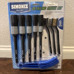Simoniz 9-Piece Car Detailing Brush Kit – New & Sealed
