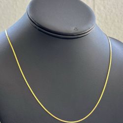 Vintage Jewelry 14k yellow gold wave  necklace chain 24.00" 1.25mm width