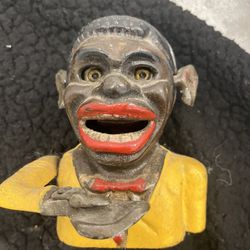 Antique J. & E. Stevens “Polly Boy” Mechanical Cast Iron Bank No. 1113 – Working – c. 1880s