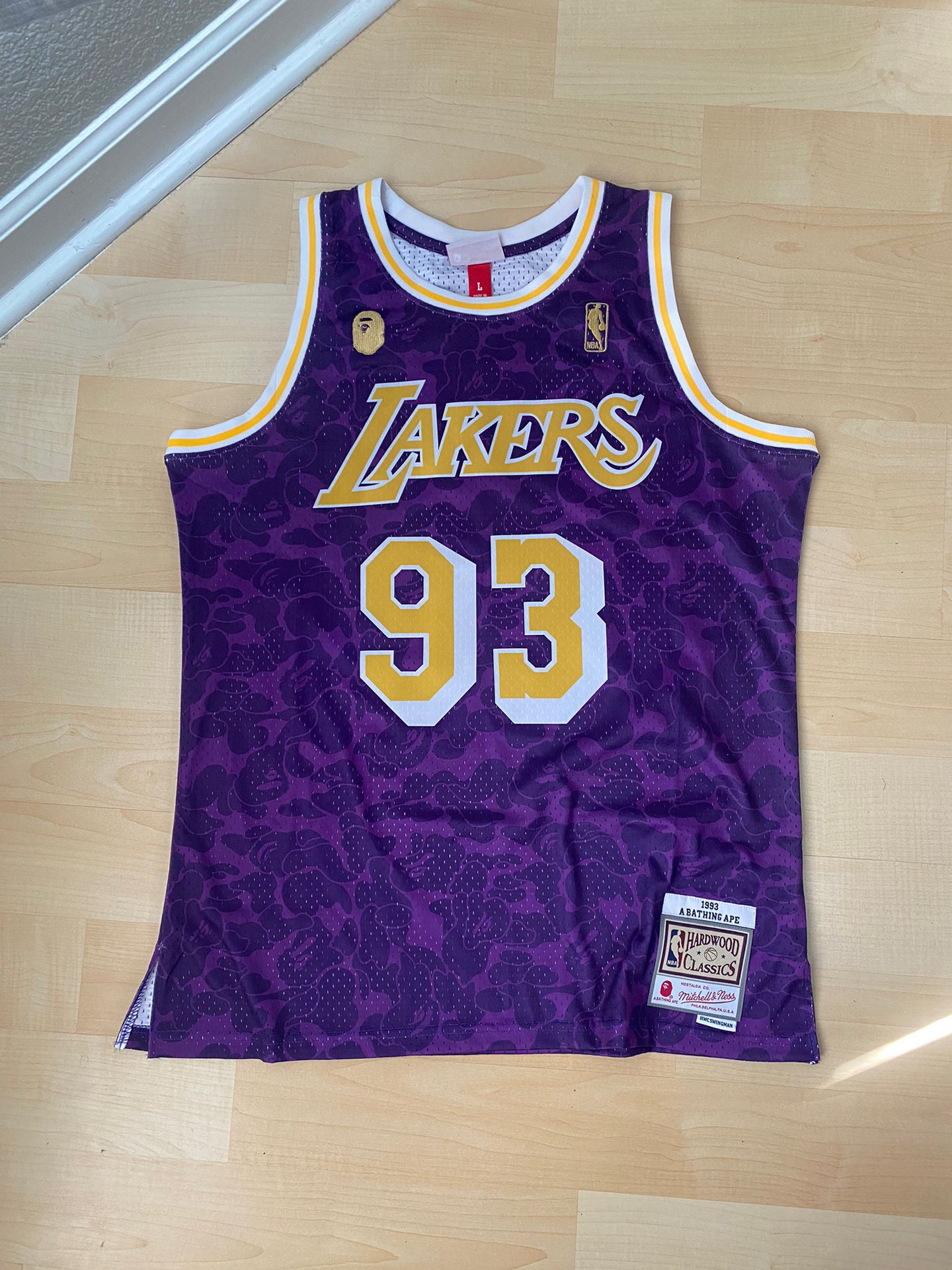 Bape Lakers Jersey Bape Basketball Jersey BAPE Mitchell And Ness