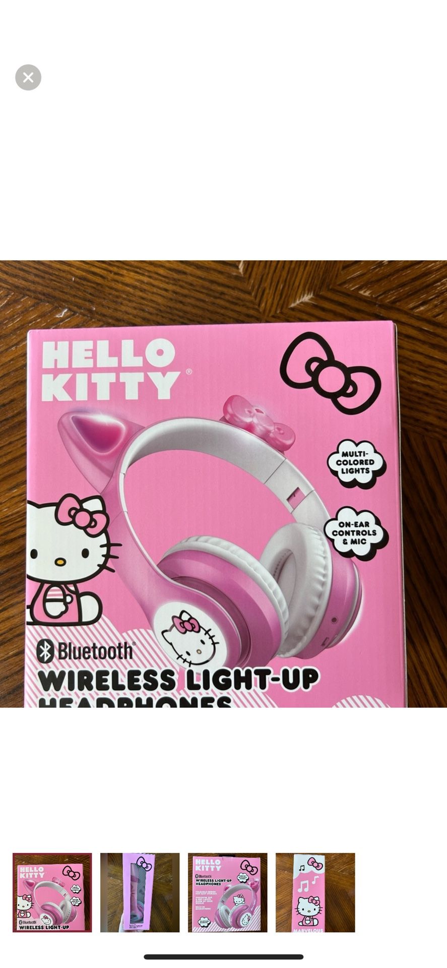 NWT Limited Edition Hello Kitty Bluetooth wireless light-up headphones