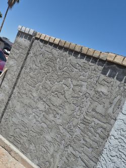 Masonry block walls and stucco
