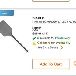 Diablo jack hammer clay bit new 