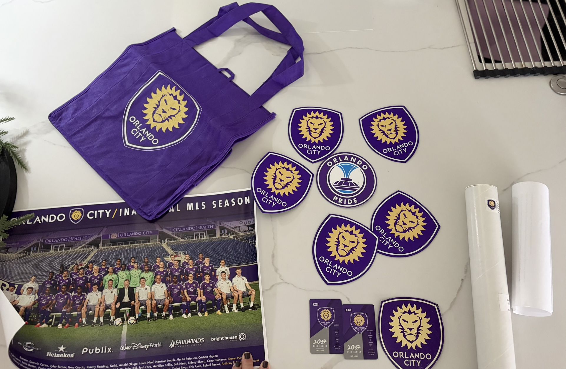 Orlando City Soccer Magnets Bag Passes Poster