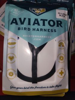 XX-large Aviator Harness For Hyacinth Macaw, Black Palm Cockatoo 
