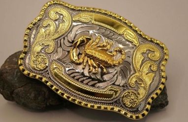 New BIG Scorpion, horse or faith western faith cross horse Belt Buckle 5.9" wide SHIPPING AVAILABLE