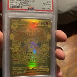 Pokemon Mega Lucario PSA 10 CARD
