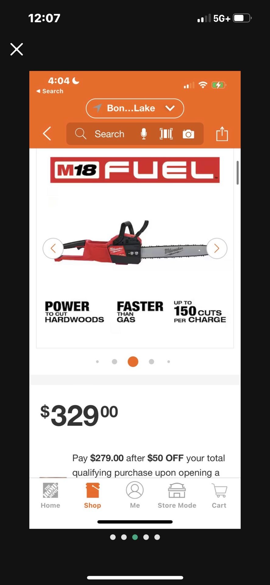 Milwaukee Chainsaw