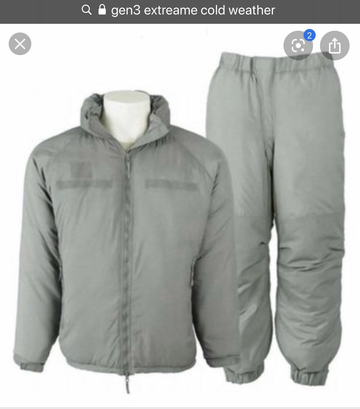 Gen 3 extreme cold weather pants