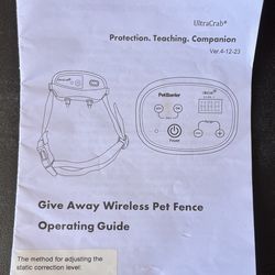 Ultra Crab Wireless Pet Barrier