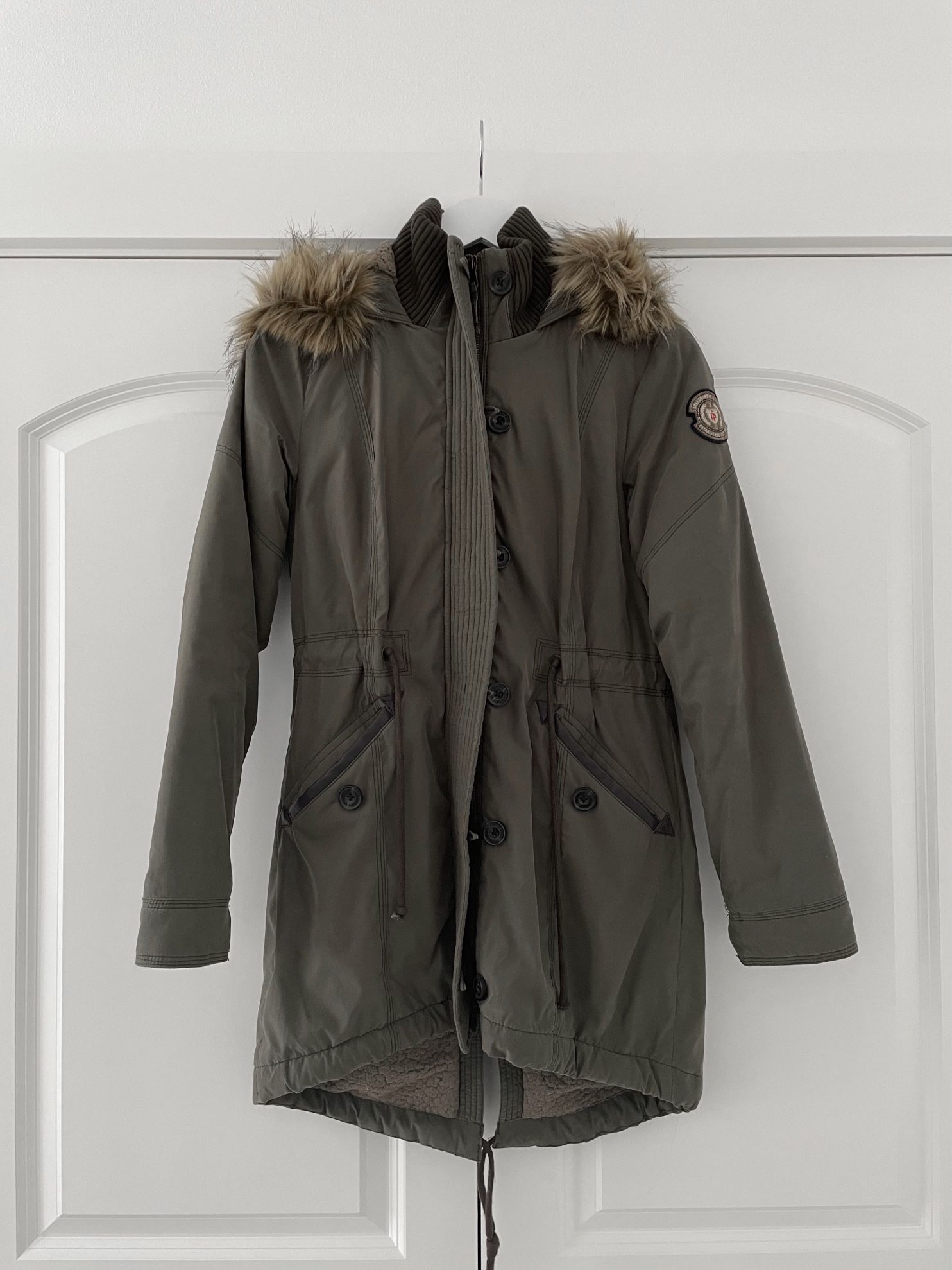 Abercrombie & Fitch Green Parka