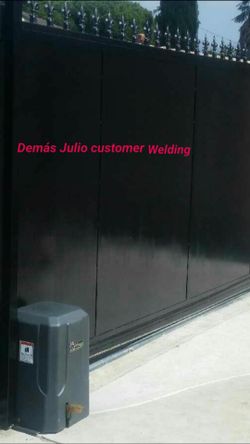 A sliding door with motor.