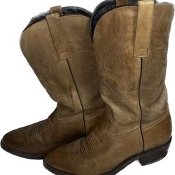 Masterson Men’s Brown Distressed R Toe Western Cowboy Boot RB0810