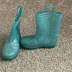 Size 10 Green Sparkle Boots 