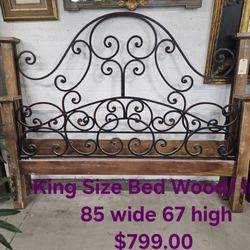 King Size Bed Iron & Wood Rustic We are located at 2811 East Bell road. Another Time Around Furniture.
