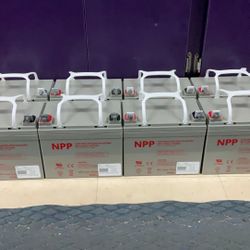 Eight 12v35ah Lead Acid Batteries 