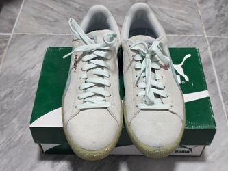 Puma Suede Classic XXI Women's Grey/Blue Casual Sneakers 367048-01 Size 9.5 NIB