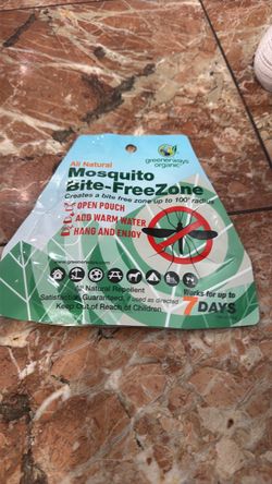 NIB, green ways, organic All natural mosquito bBite- free zone back New inbox, green ways, organic or natural mosquito bite free zone back