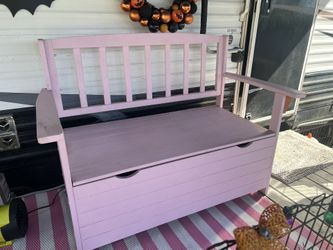 Pink Storage Bench