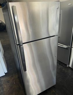 GE  Top Mount Stainless Refrigerator
